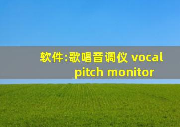 软件:歌唱音调仪 vocal pitch monitor